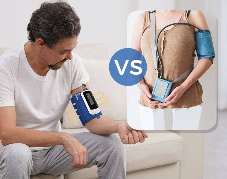 24 Hour Ambulatory Blood Pressure Monitor with PC Software ESH Validated High Accuracy Wearable One Piece Design Wellue